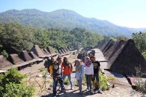 Our family in traditional village in Flores