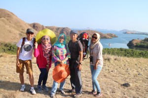 At the top of the hill in Rinca Island. The view was overwhelming!